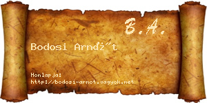 Bodosi Arnót névjegykártya